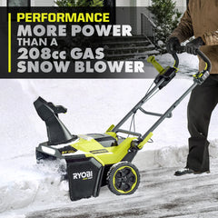 40V HP Brushless 21” Single-Stage Auger-Propelled Snow Blower