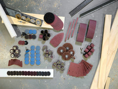 9 PC. 5-1/2" CORNER CAT SANDER SAND PAPER