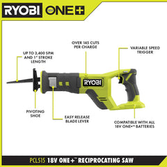 18V ONE+ 4Ah & 2Ah LITHIUM HIGH PERFORMANCE STARTER KIT WITH FREE 18V ONE+ RECIPROCATING SAW