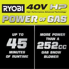 40V HP Brushless Whisper Series 24” Two-Stage Snow Blower Kit