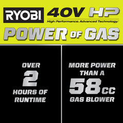 40V HP Brushless 850 CFM Backpack Blower Kit