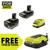 18V ONE+ 4Ah & 2Ah LITHIUM HIGH PERFORMANCE STARTER KIT WITH FREE 18V ONE+ DUAL FUNCTION DIGITAL INFLATOR
