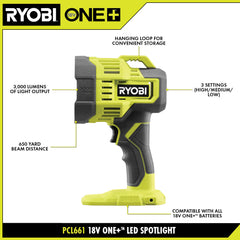 18V ONE+ 4Ah & 2Ah LITHIUM HIGH PERFORMANCE STARTER KIT WITH FREE 18V ONE+ LED SPOTLIGHT