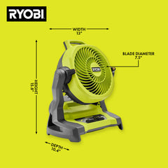 18V ONE+ WHISPER SERIES 7.5" BUCKET TOP MISTING FAN