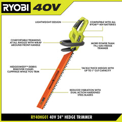 40V 24" HEDGE TRIMMER