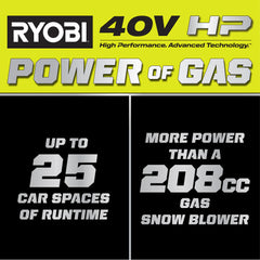 40V HP Brushless 21” Single-Stage Auger-Propelled Snow Blower